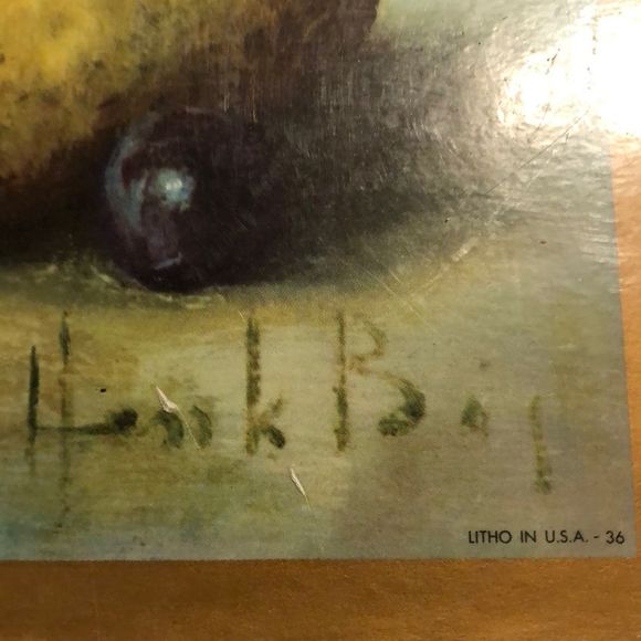 Hank Boj Lithograph 1959 Vintage Hot Plate Plaque - Picture 8 of 15